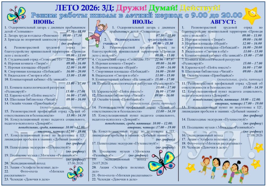 формы занятости в школе
